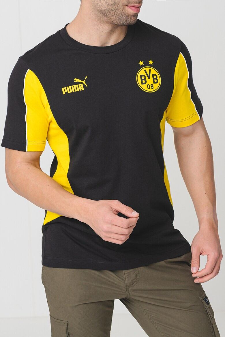 Puma Памучна тениска BVB с овално деколте - Pepit.bg