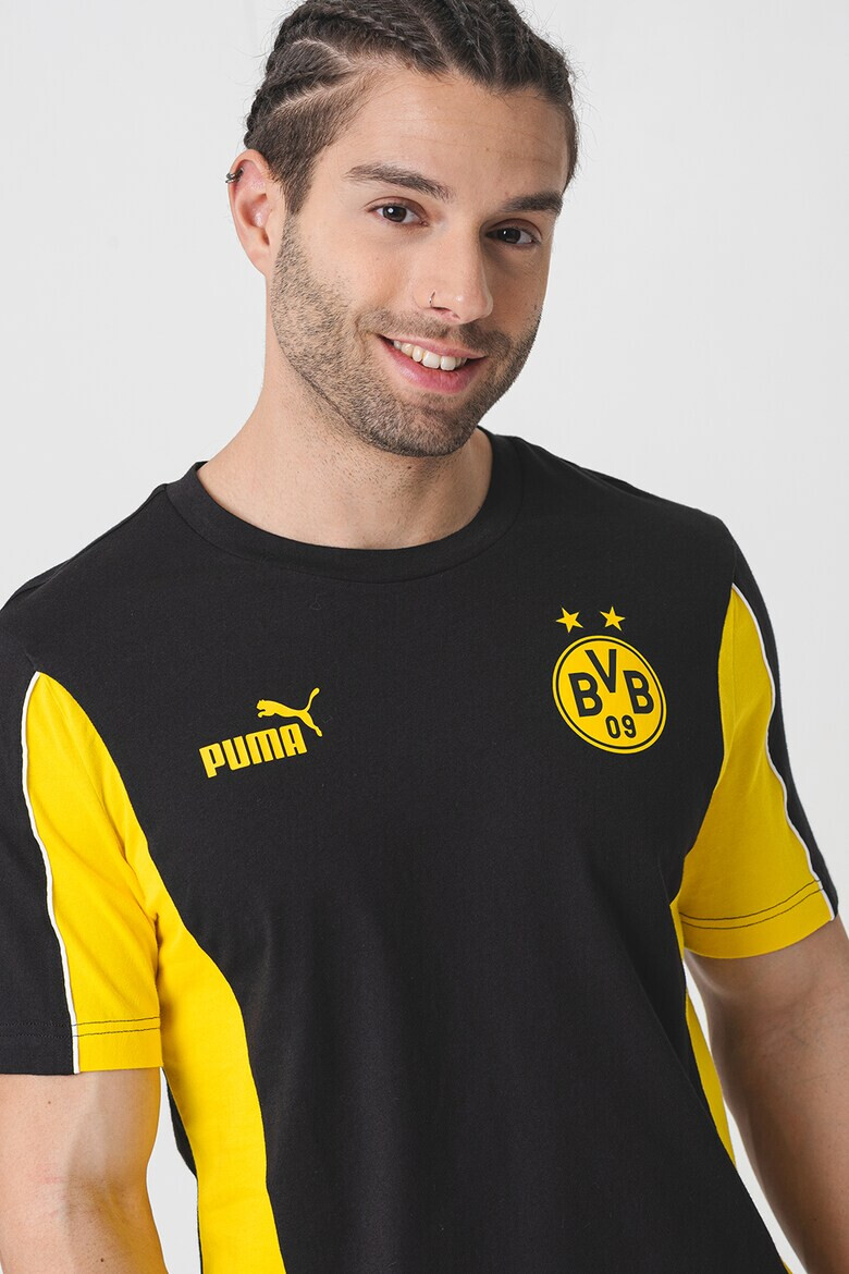 Puma Памучна тениска BVB с овално деколте - Pepit.bg