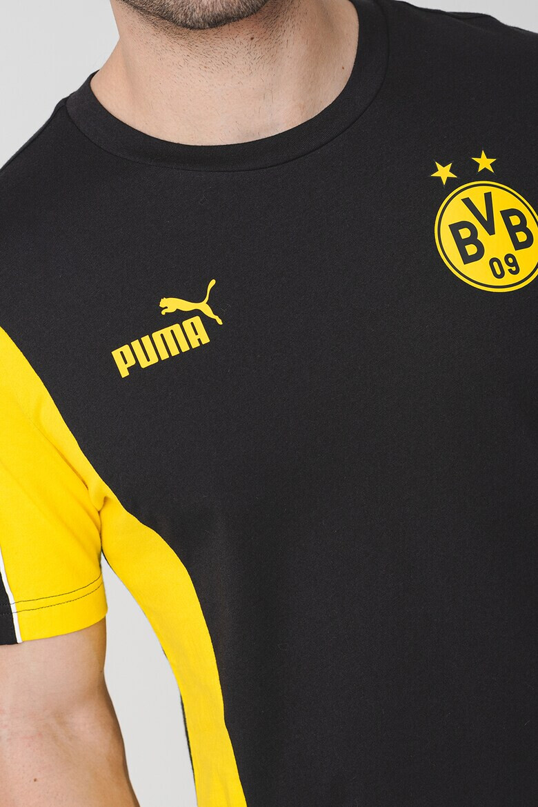 Puma Памучна тениска BVB с овално деколте - Pepit.bg