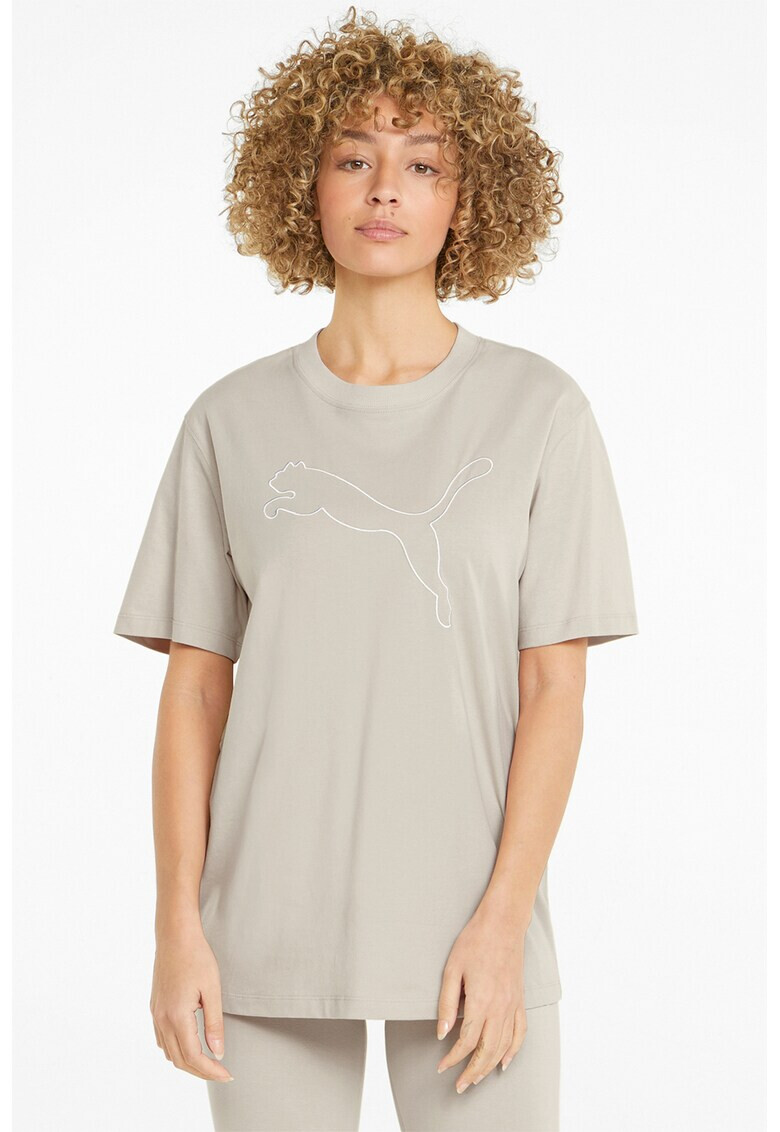 Puma Памучна тениска Her с десен с лого - Pepit.bg