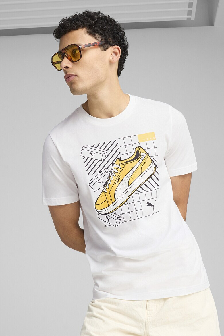 Puma Памучна тениска с графика - Pepit.bg