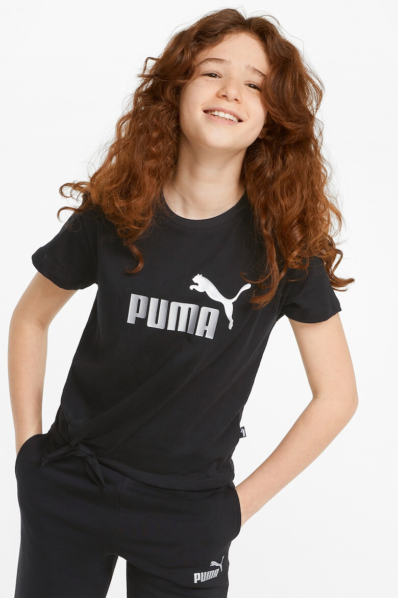 Puma Памучна тениска с лого и възел - Pepit.bg