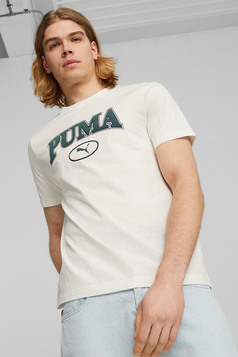 Puma Памучна тениска Squad с лого - Pepit.bg