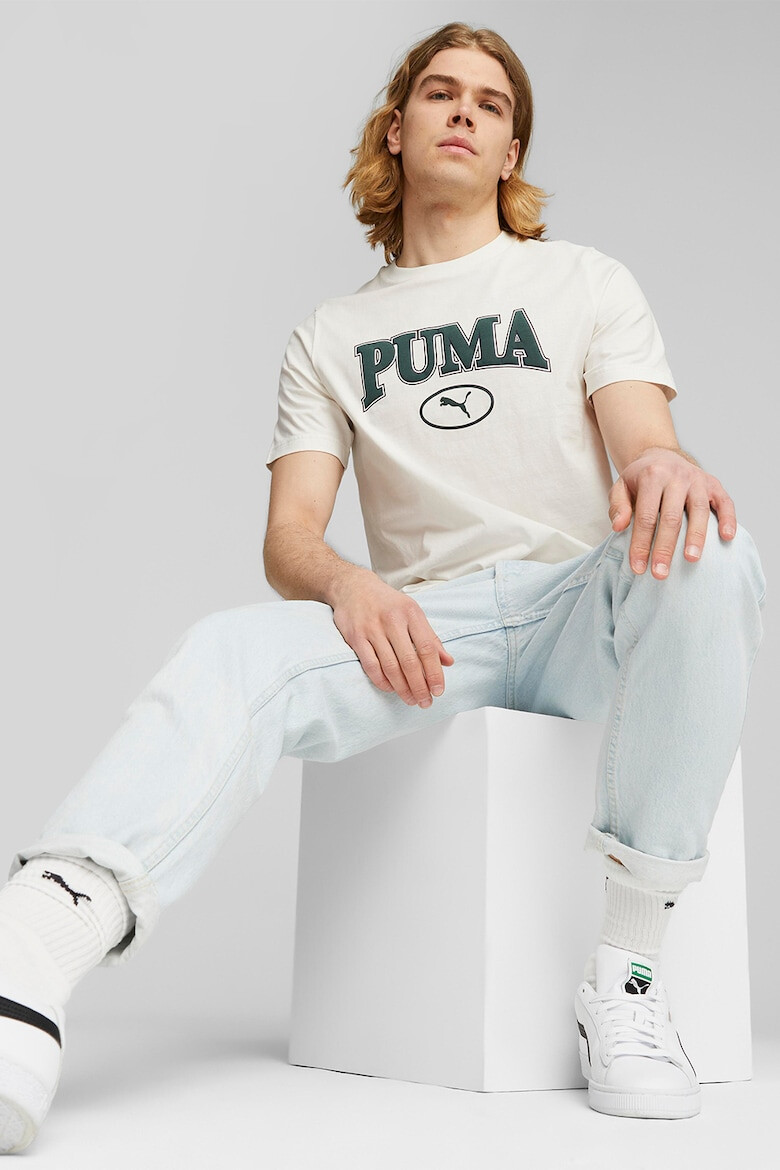 Puma Памучна тениска Squad с лого - Pepit.bg