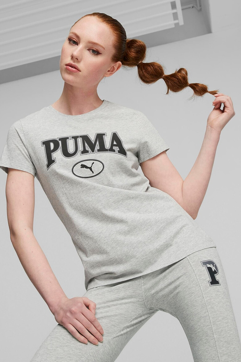 Puma Памучна тениска Squad с лого - Pepit.bg