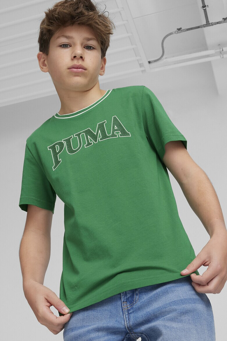 Puma Памучна тениска Squad с лого - Pepit.bg