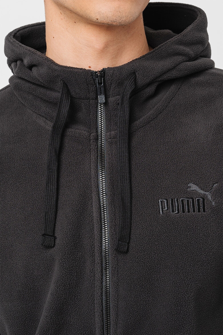 Puma Поларено худи с цип и лого - Pepit.bg