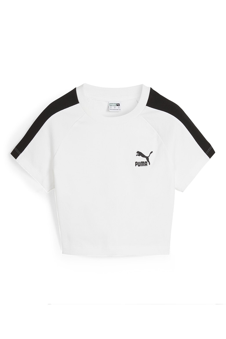 Puma Скъсена памучна тениска с лого - Pepit.bg