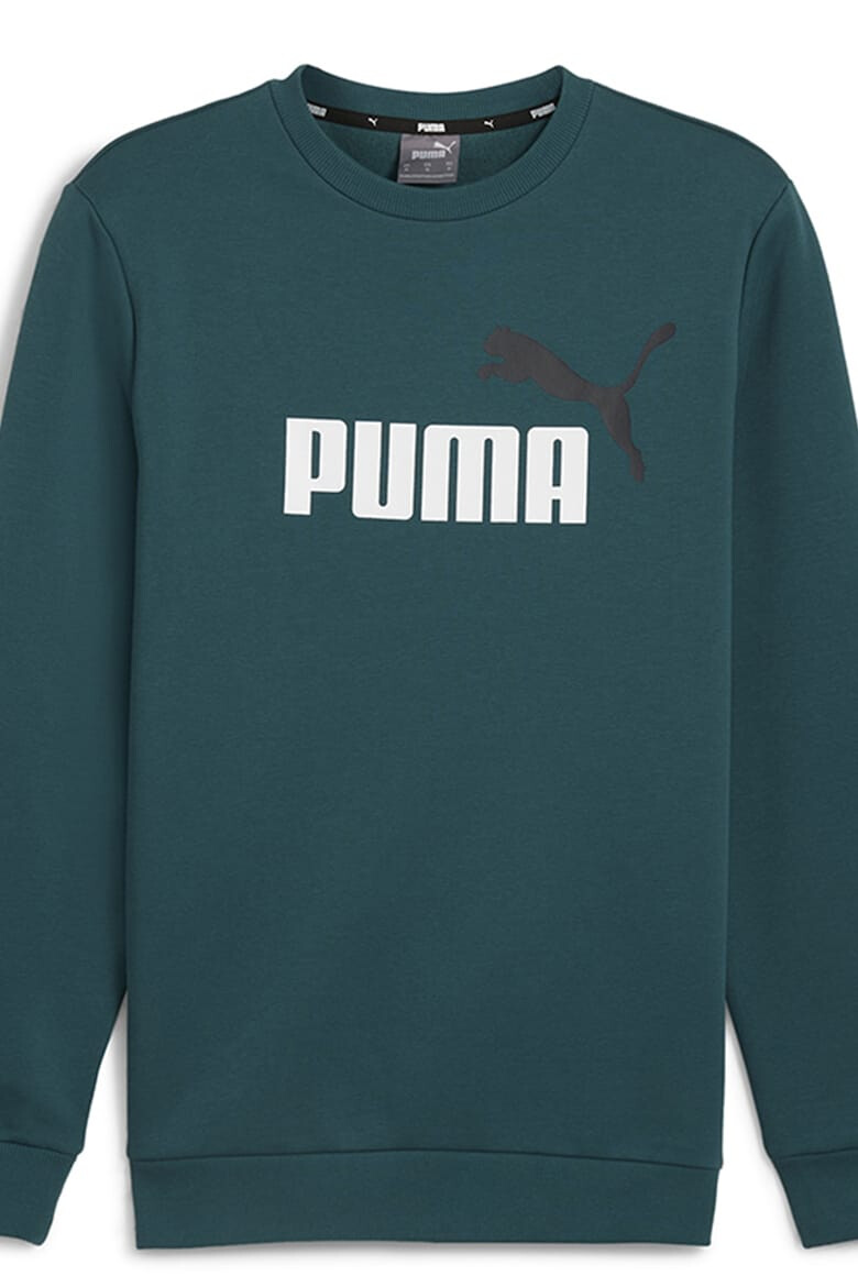 Puma Суитшърт Essentials с овално деколте и лого Тъмнозелен - Pepit.bg