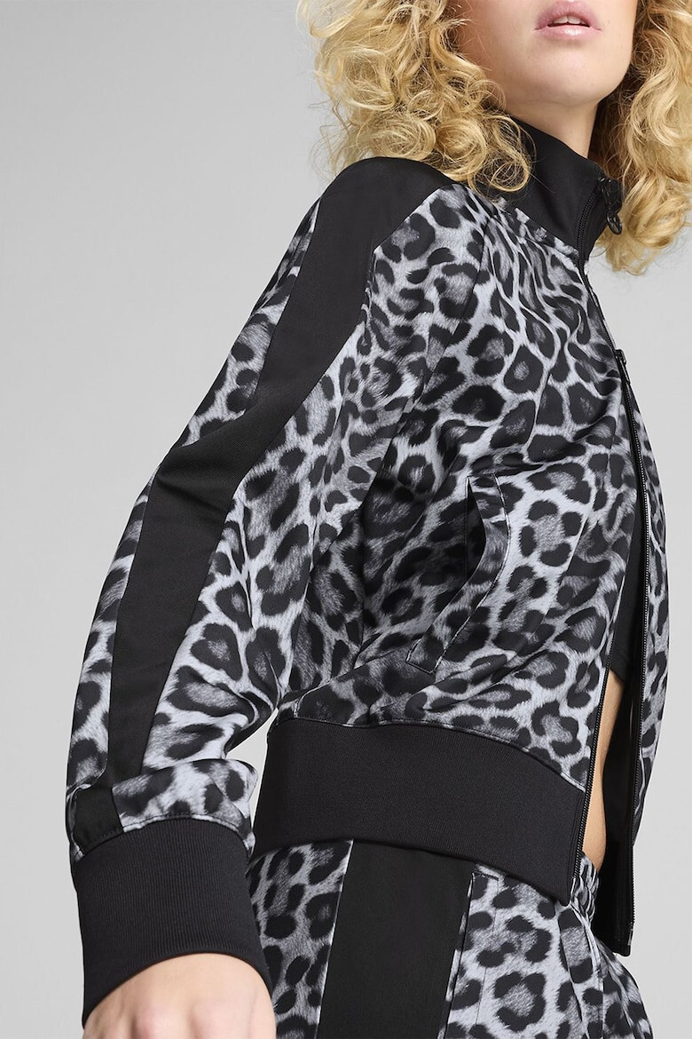 Puma Суитшърт T7 Leo Luxe с цип - Черен/Сив - Pepit.bg