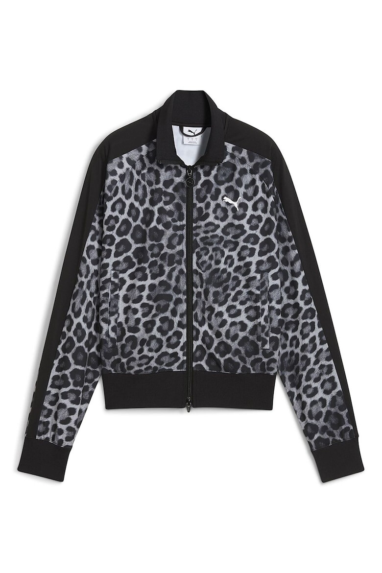 Puma Суитшърт T7 Leo Luxe с цип - Черен/Сив - Pepit.bg