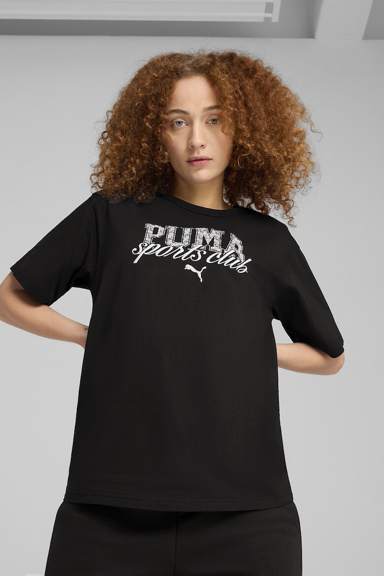 Puma Тениска с лого и овално деколте - Pepit.bg