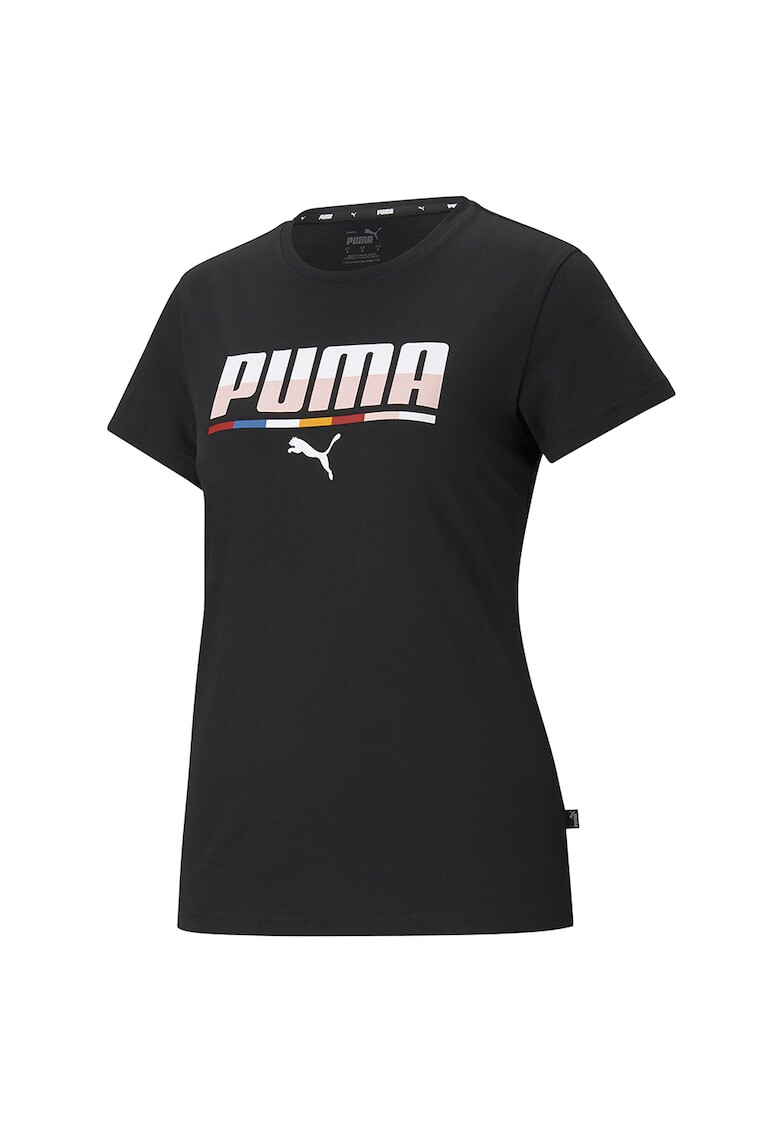 Puma Тениска с овално деколте и лого - Pepit.bg