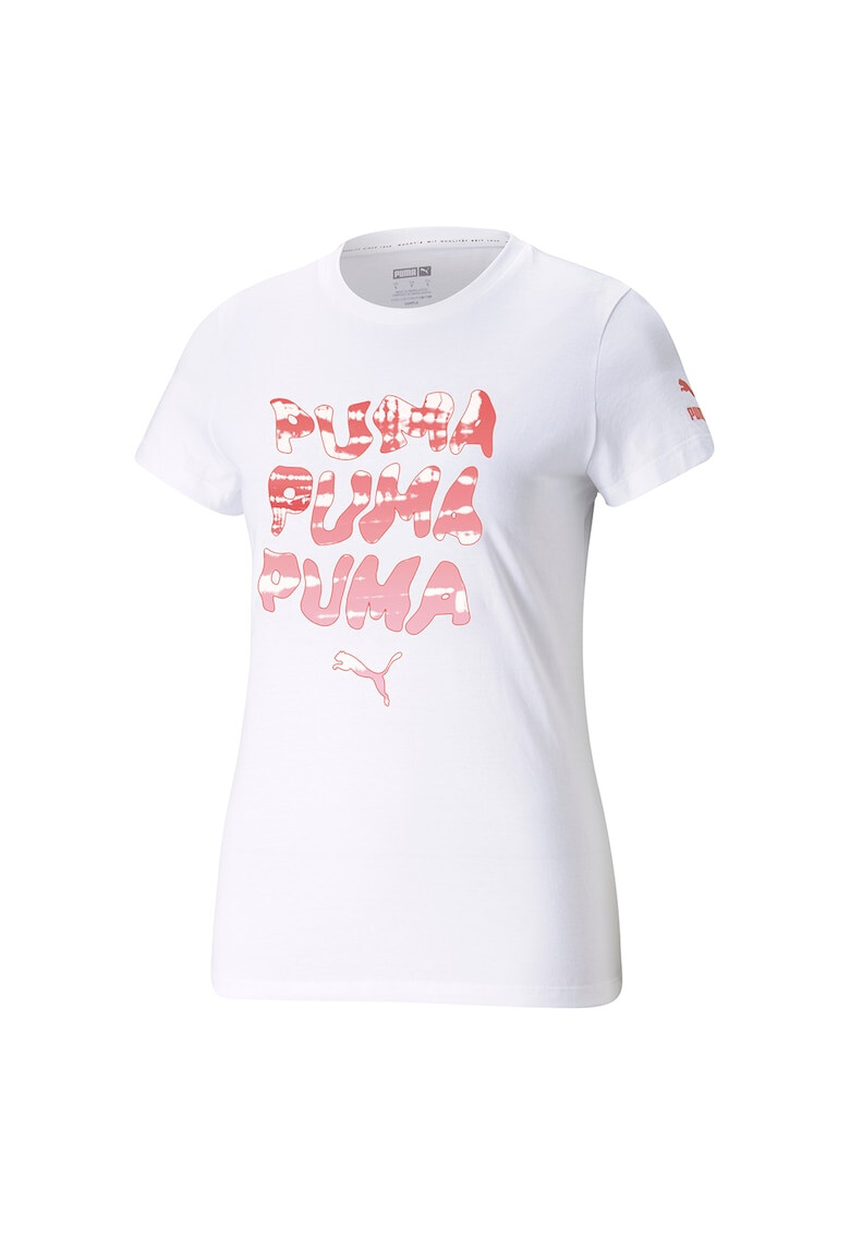 Puma Тениска с овално деколте и лого - Pepit.bg