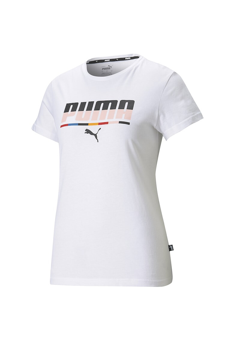 Puma Тениска с овално деколте и лого - Pepit.bg
