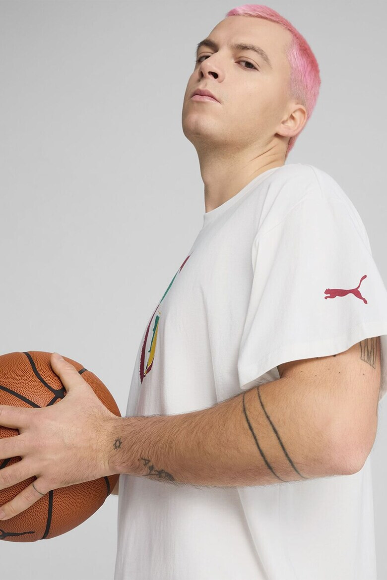 Puma Уголемена тениска с принт - Pepit.bg