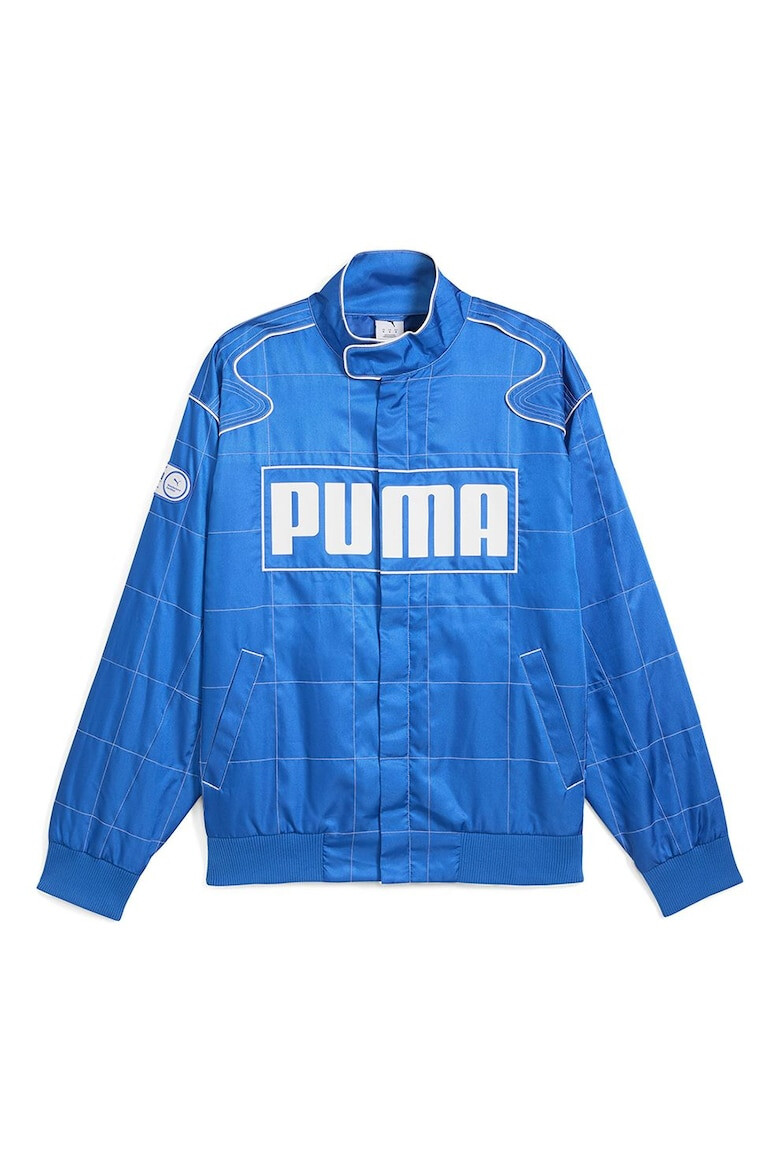 Puma Унисекс уголемено яке с лого - Кралско Синьо/Бял - Pepit.bg