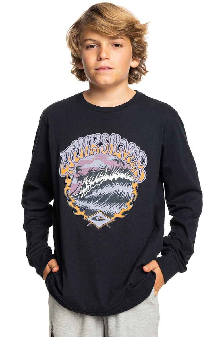 QUIKSILVER Памучна блуза с лого - Pepit.bg