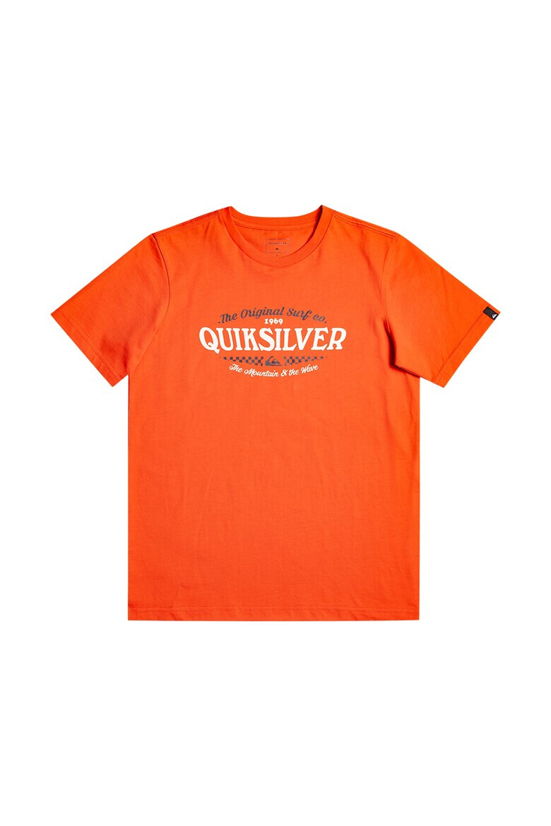 QUIKSILVER Памучна тениска Checkonit с овално деколте - Pepit.bg