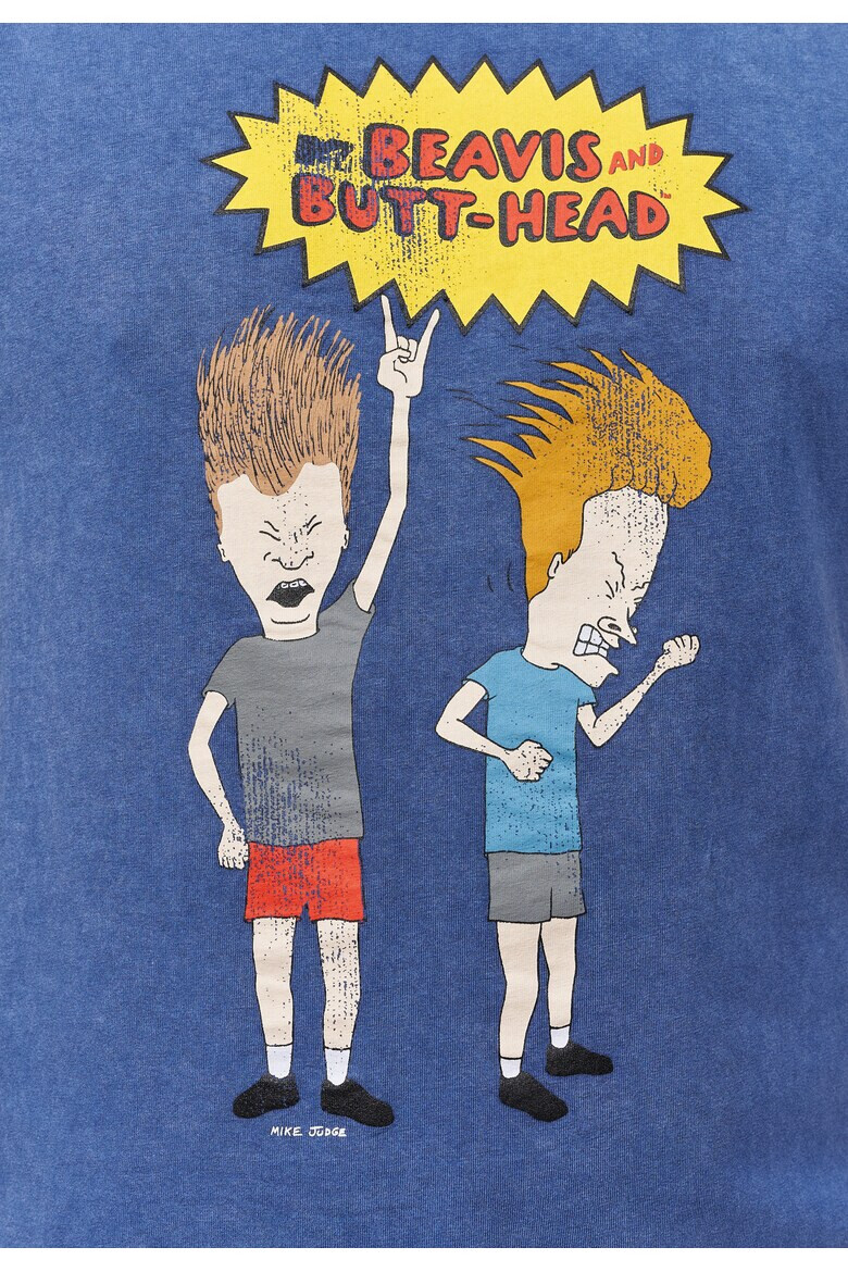 Recovered Тениска от памук с щампа Beavis And Butthead Rock 3301 - Pepit.bg