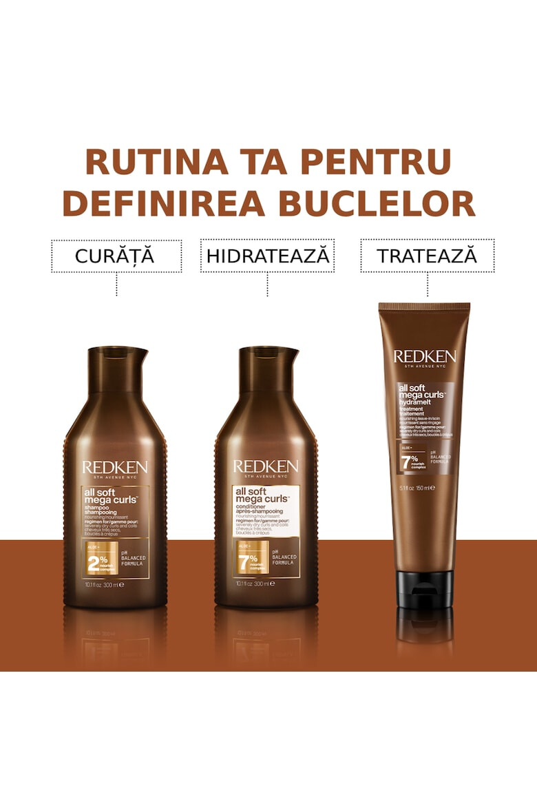 Redken Шампоан Professional All Soft Mega Curls с Алое Вера За много суха и къдрава коса 300 мл - Pepit.bg