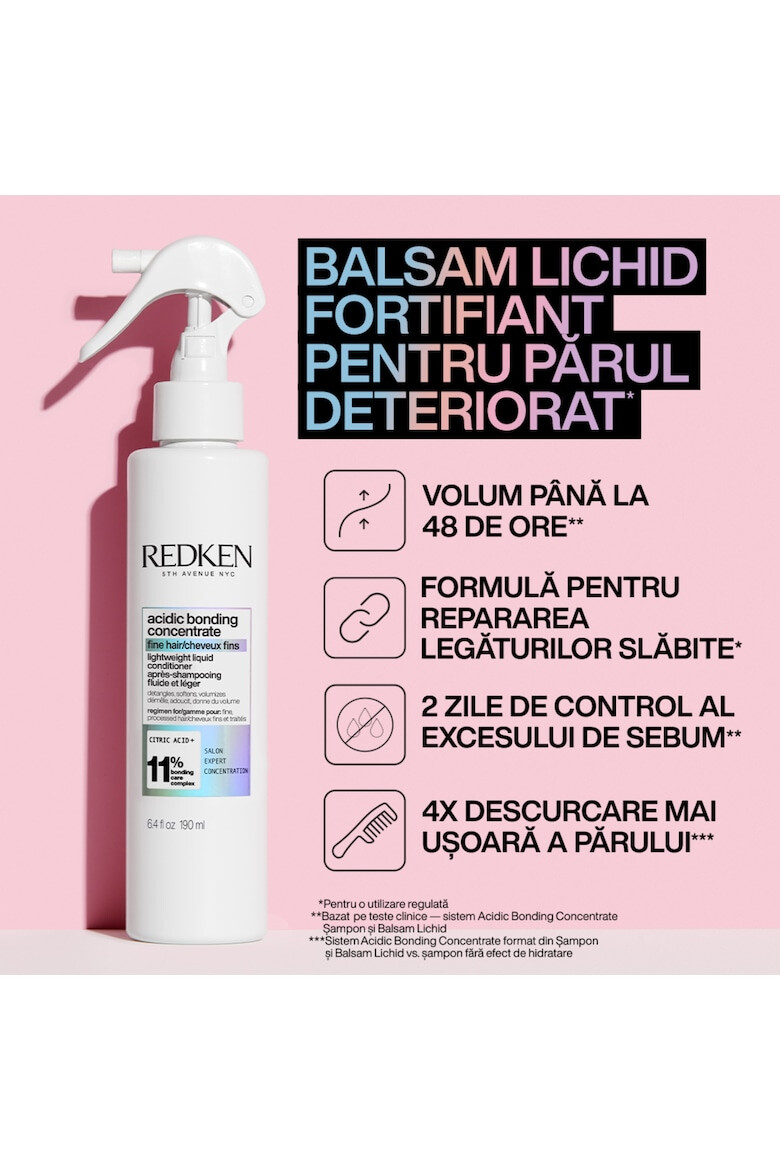 Redken Спрей с течен балсам Acidic Bonding Concentrate Професионален Интензивно ревитализиращ Укрепващ за тънка коса 190 мл - Pepit.bg