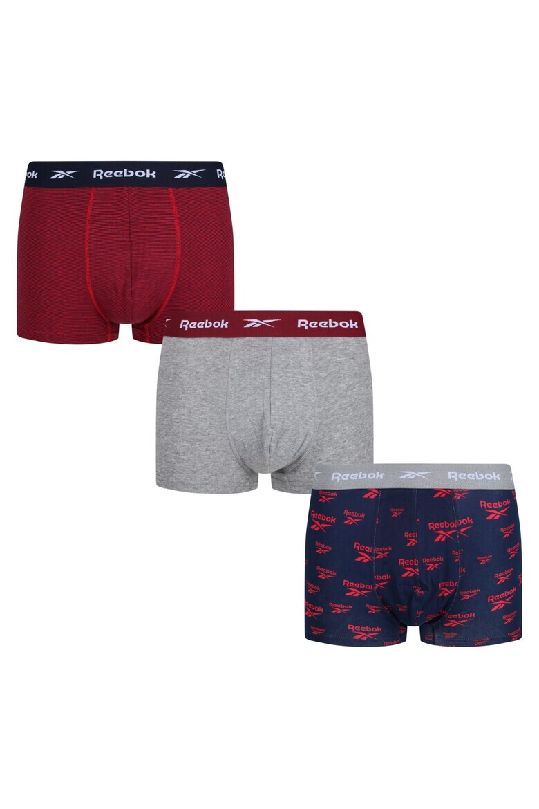 Reebok Боксерки с лого на талията - 3 чифта - Pepit.bg