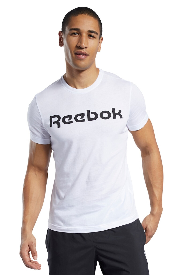 Reebok Фитнес памучна тениска Linear Read - Pepit.bg