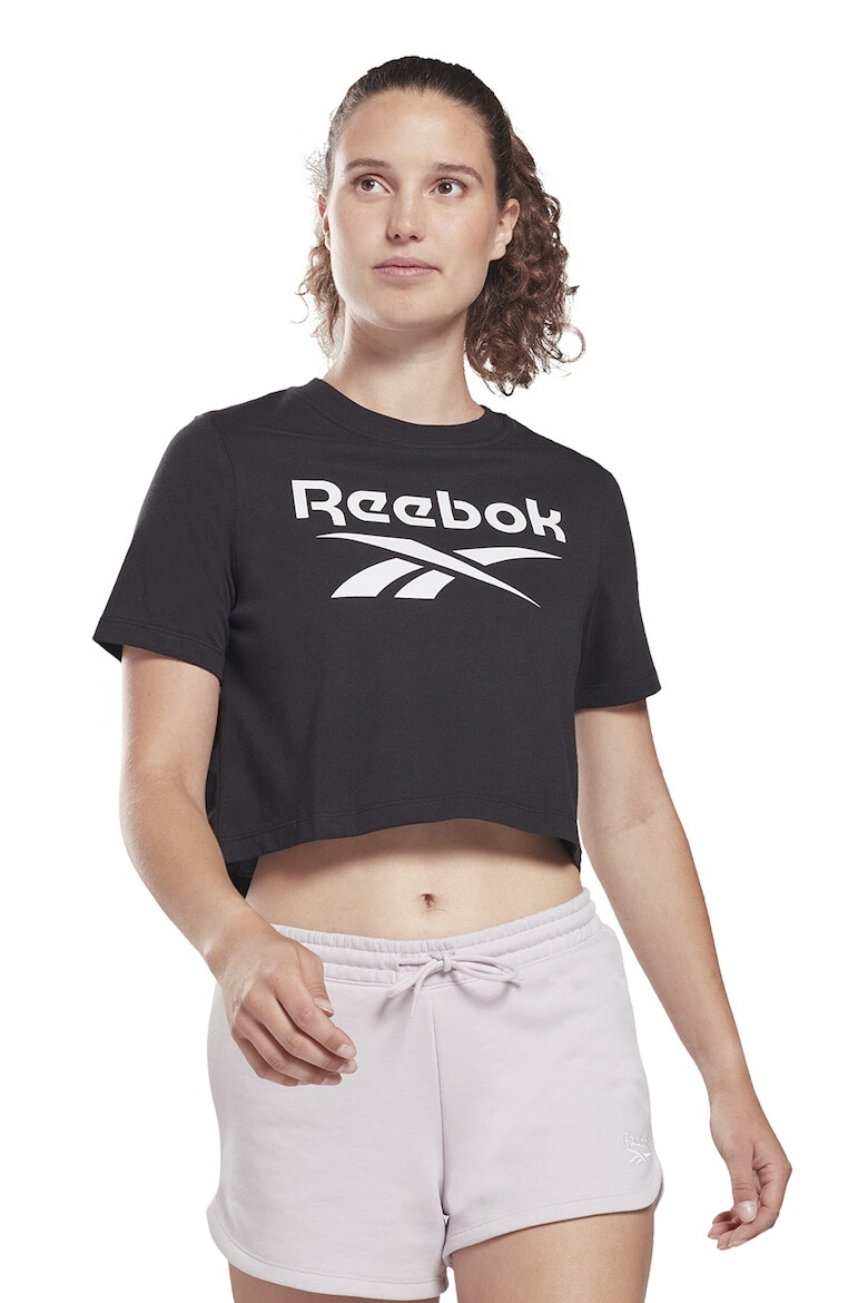 Reebok Къса фитнес тениска с лого - Pepit.bg