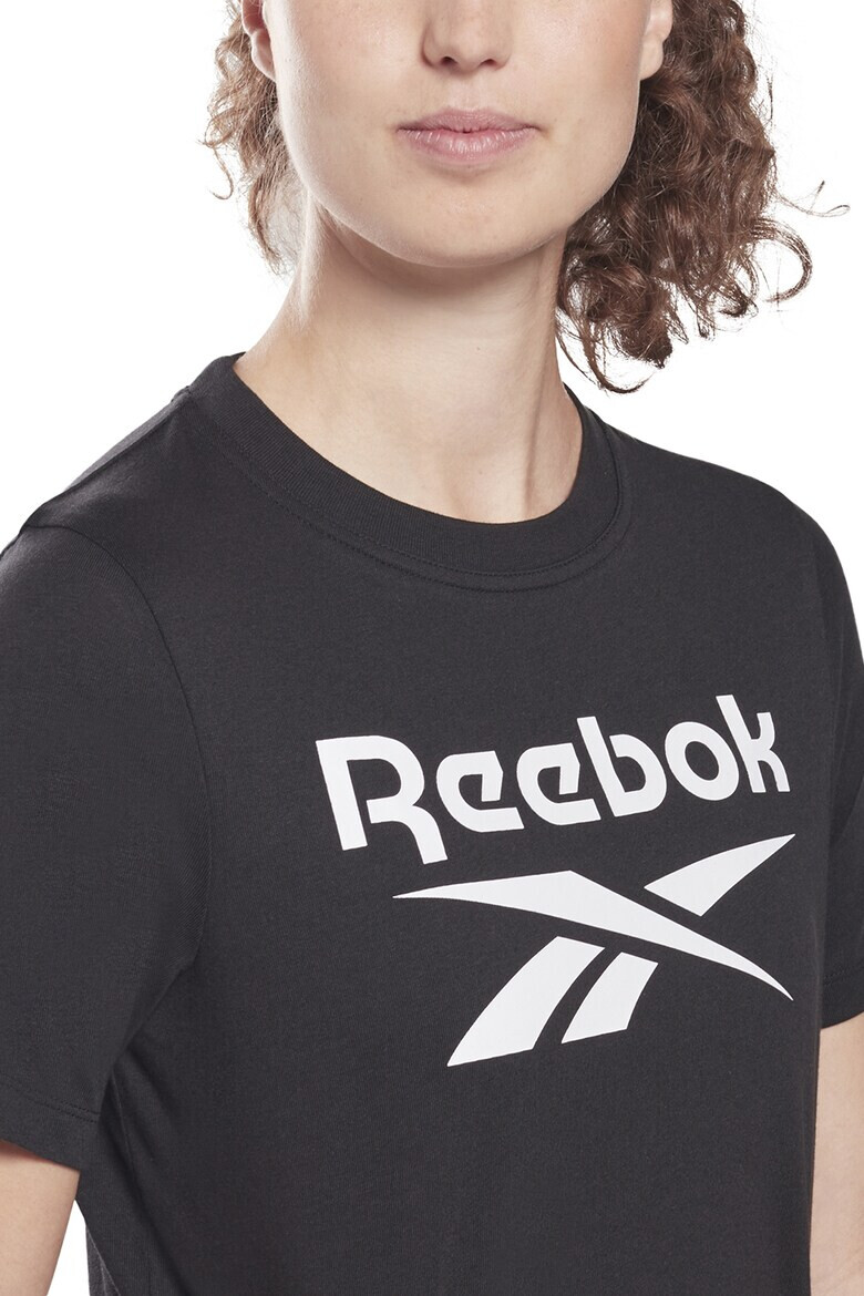 Reebok Къса фитнес тениска с лого - Pepit.bg