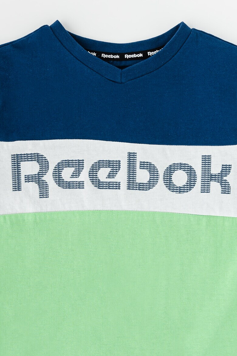 Reebok Тениска с шпиц и лого - Pepit.bg