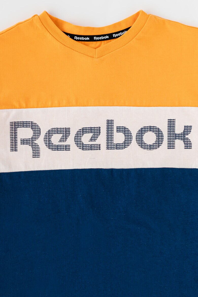 Reebok Тениска с шпиц и лого - Pepit.bg