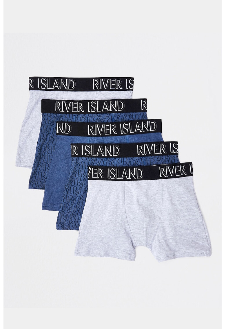 RIVER ISLAND Боксерки с лого 5 чифта - Pepit.bg