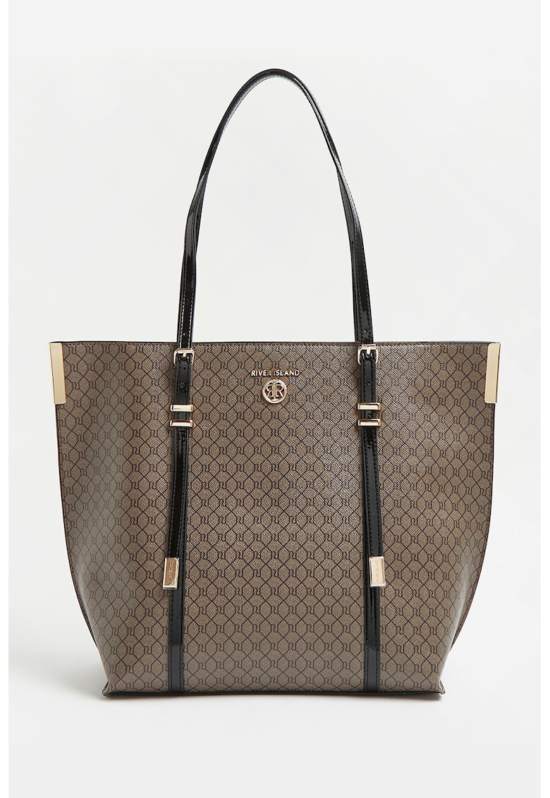 RIVER ISLAND Десенирана шопинг чанта - Pepit.bg