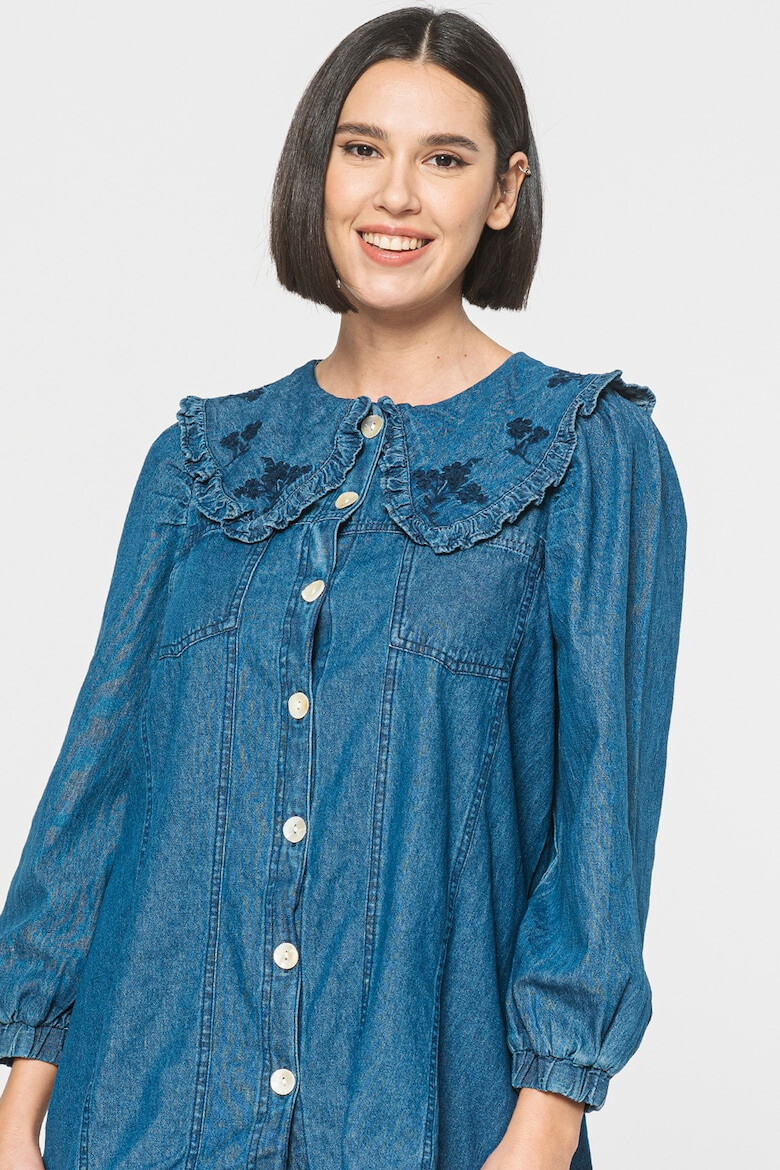RIVER ISLAND Дънкова риза с яка Peter-Pan - Pepit.bg