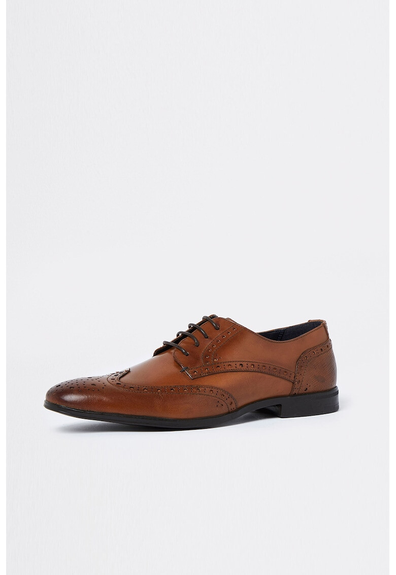 RIVER ISLAND Кожени обувки Brogue Derby - Pepit.bg