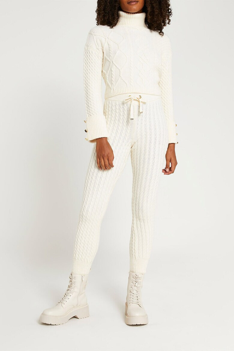 RIVER ISLAND Къс пуловер с плетка осморка - Pepit.bg