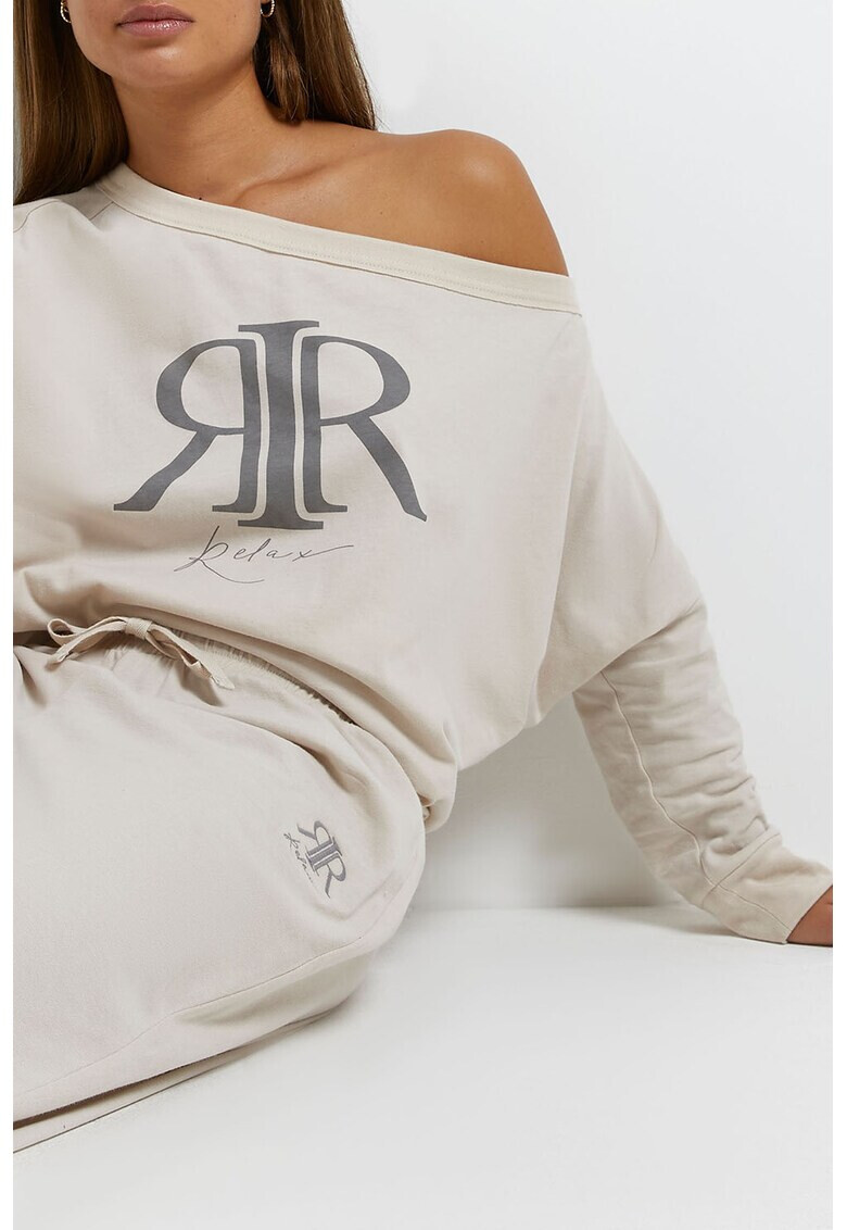RIVER ISLAND Памучен суитшърт с лого - Pepit.bg