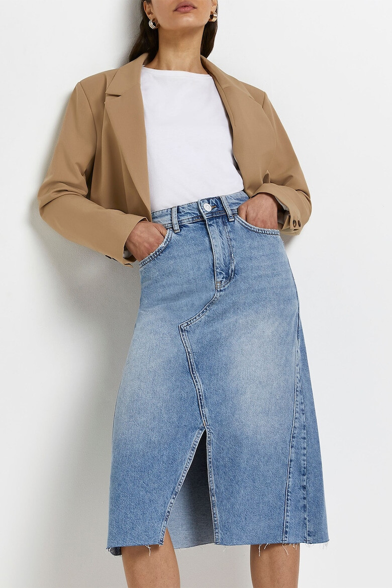 RIVER ISLAND Пола от деним с цепка отпред - Pepit.bg