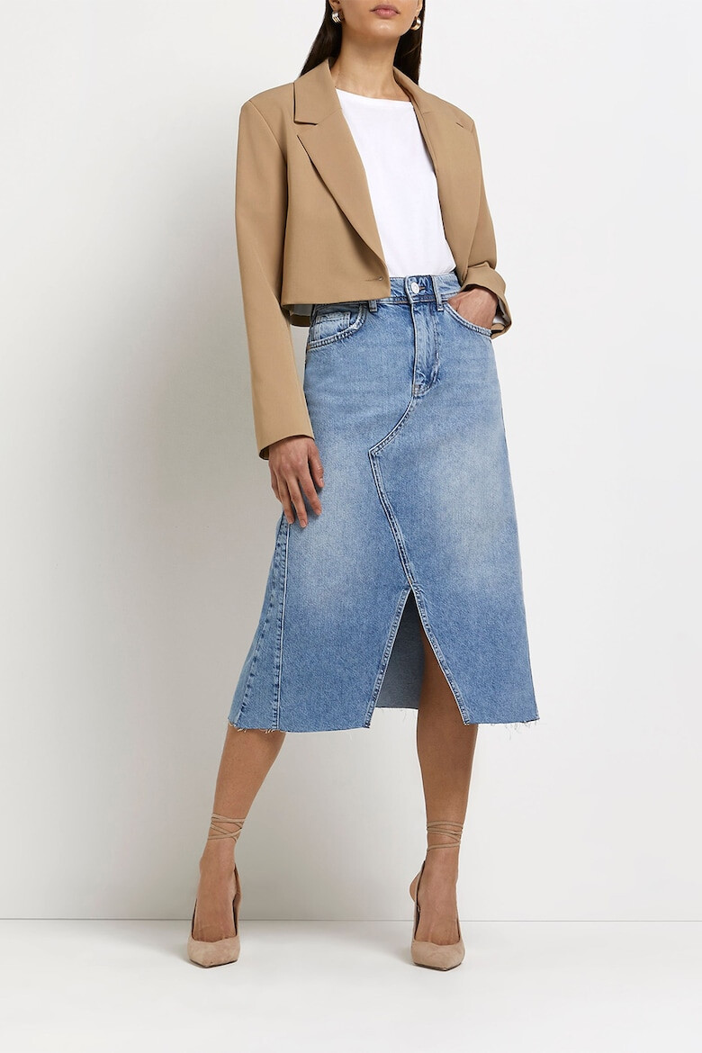 RIVER ISLAND Пола от деним с цепка отпред - Pepit.bg