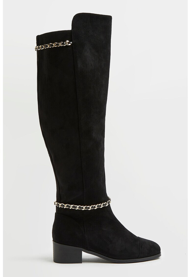 RIVER ISLAND Велурени ботуши до коляно - Pepit.bg