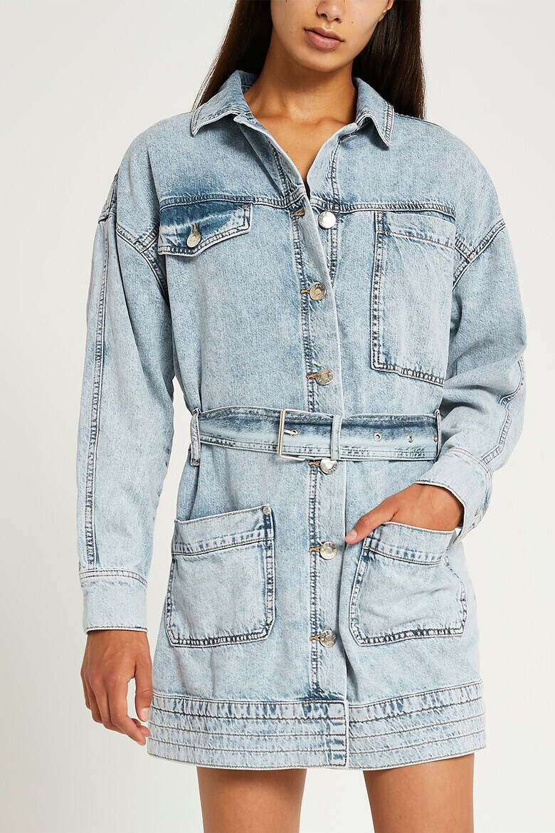 RIVER ISLAND Яке тип риза от деним с колан - Pepit.bg