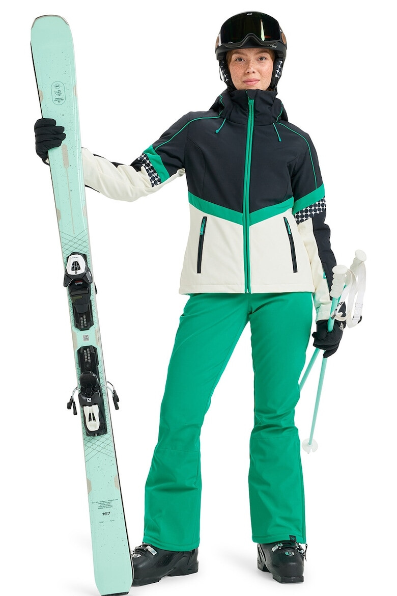 ROXY Ски яке Peak Chic със Softshell - Бял/Зелен/Черен - Pepit.bg