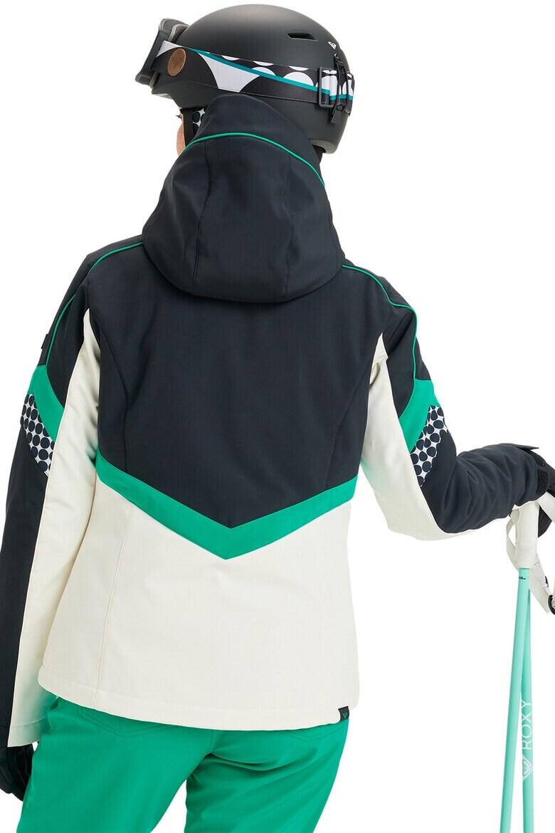 ROXY Ски яке Peak Chic със Softshell - Бял/Зелен/Черен - Pepit.bg