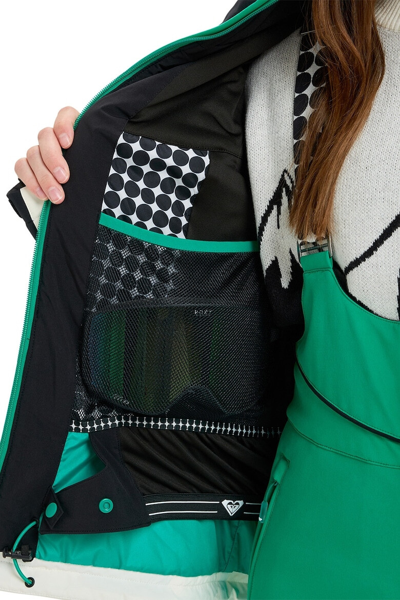 ROXY Ски яке Peak Chic със Softshell - Бял/Зелен/Черен - Pepit.bg