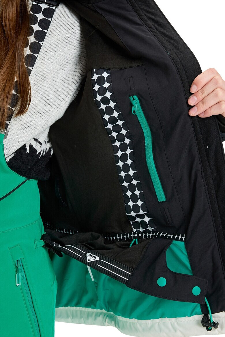 ROXY Ски яке Peak Chic със Softshell - Бял/Зелен/Черен - Pepit.bg