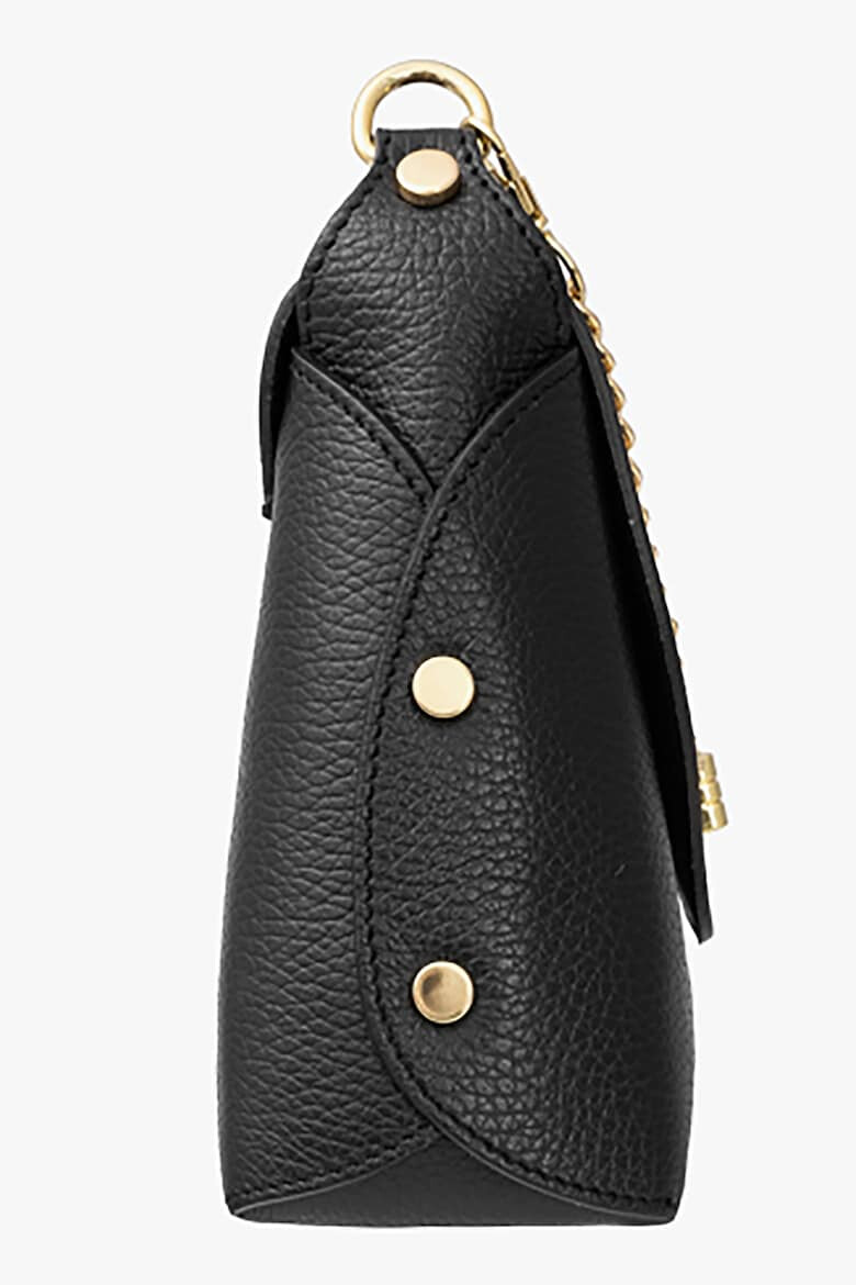 RYLKO Кожена чанта през рамо с дръжка тип верижка - Черен - Pepit.bg
