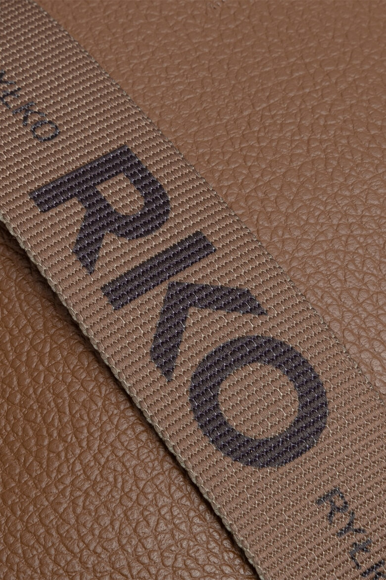RYLKO Кожена чанта през рамо с цип - Кафяв - Pepit.bg