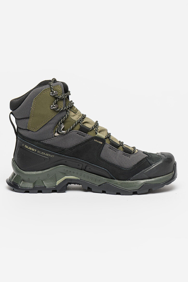 Salomon Боти Quest Element GTX - Черен/Маслинено зелено/Tъмносив - Pepit.bg