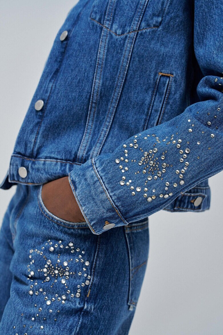 Salsa Jeans Яке от деним с пайети - Pepit.bg